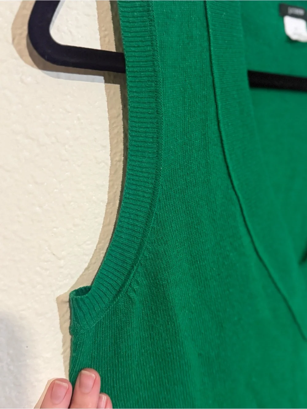 J. Crew 90% Wool / 10% Cashmere Sleeveless V-Neck Knit Top Sweater Vest Green
